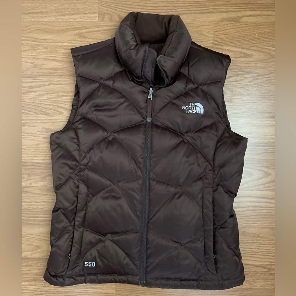 The North Face Women's Goose Down 550  Medium Brown Full-zip Puffer Vest
